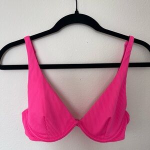 Hollister hot pink bikini swim suit top